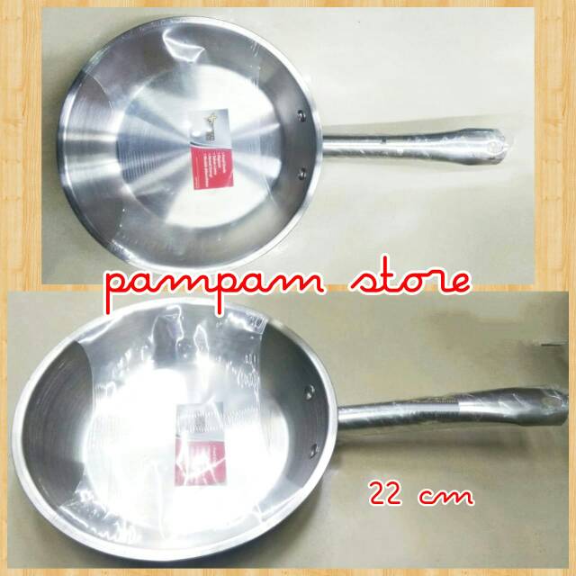 FRY PAN STAINLESS STEEL 22 CM