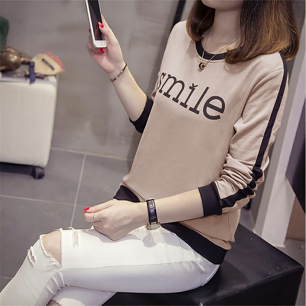 BISA COD / Polile781 - Baju SMILE #EV / baju cewek / atasan wanita / baju santai cewek