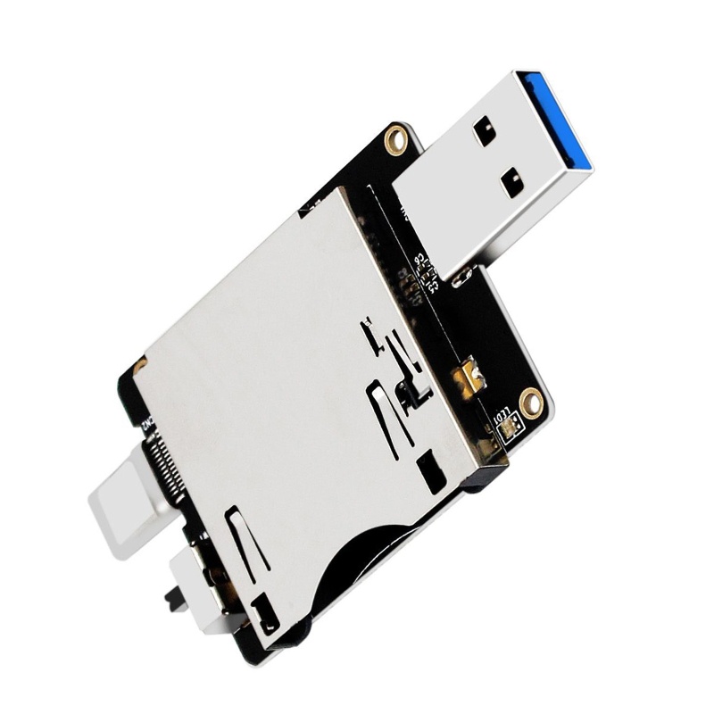 Btsg USB CFexpress Type A+C Dual-Slot Memory Card Reader USB 3.1 10Gbps CFexpress Reader Untuk Sekaligus Baca 2kartu