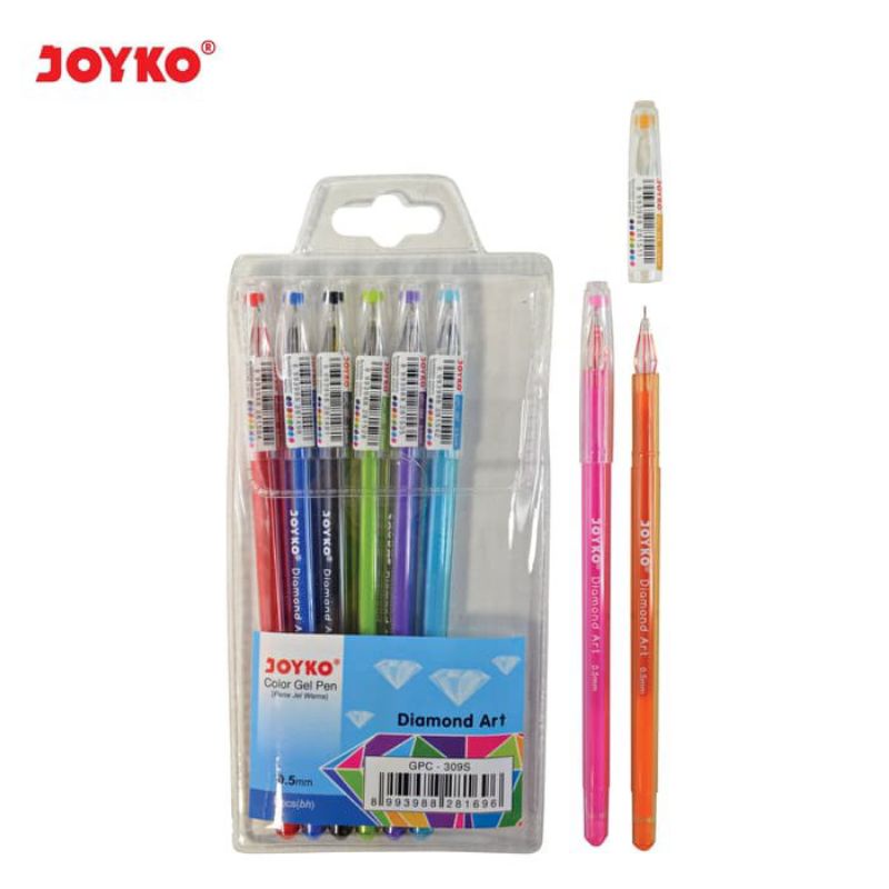 

Pulpen Warna Joyko Gell Pen GPC-309S (Diamond Art) 8 warna ( 1 Set - 8 Pcs / Warna )