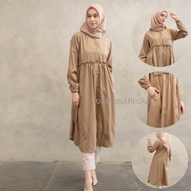 RAYA TUNIK/ TUNIK TOYOBO PREMIUM GRADE A / TUNIK POLOS / TUNIK KEKINIAN / OUTFIT KEKINIAN