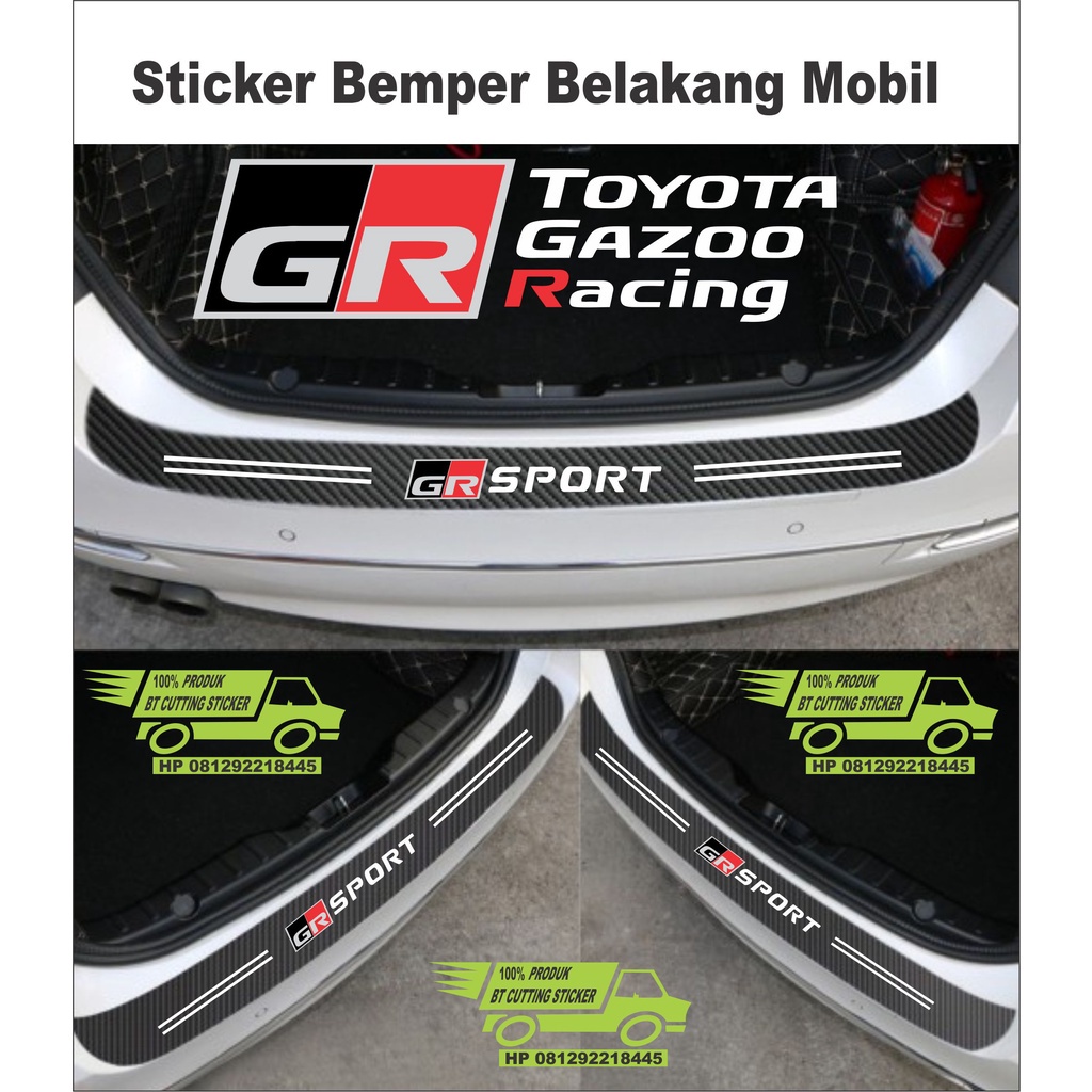 sticker carbon 3D sticker bemper belakang mobil sticker toyota fortuner sticker toyota agya sticker 