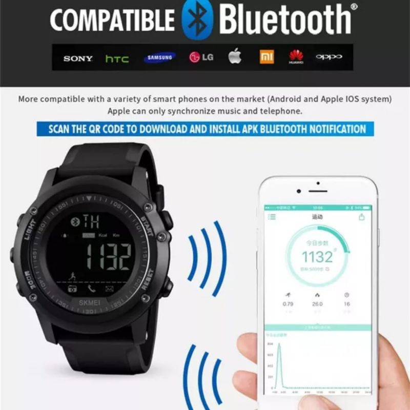 Smartwatch Kesehatan Tahan Air SKMEI 1321 Original Impor Jam Sport Bugar& Sehat