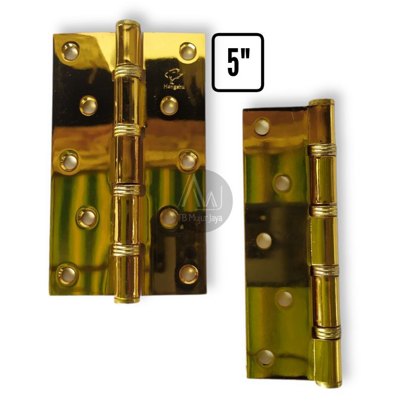 Engsel Pintu Hongshu 5 inch Kuning Gold