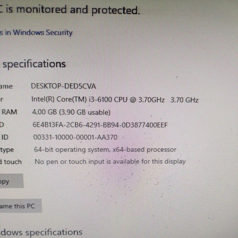 komputer Siap Pakai  core i3 6100 3,7ghz ram 4gb ddr4| hardisk 500gb siap internetan