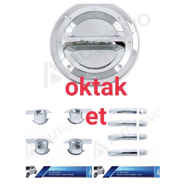 paket outer handle tank all new swift chrome jsl