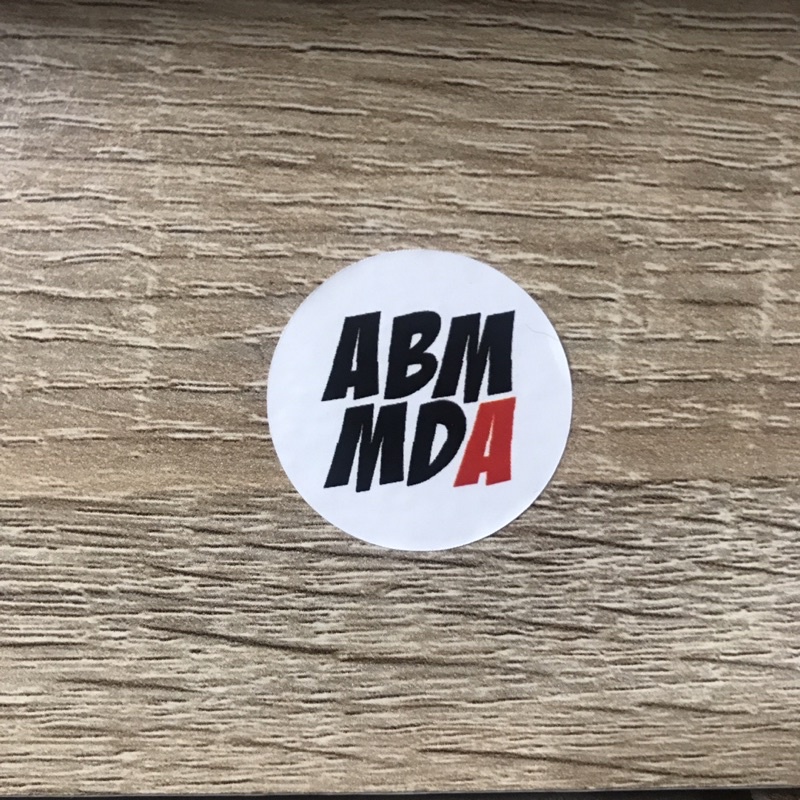 

10 pcs Stiker Abim mediA putih kecil (diameter 3 cm)