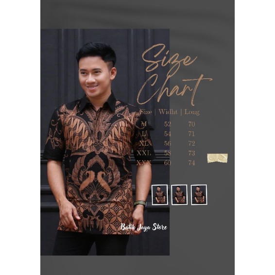 Hem Batik Pria Pendek Lawasan Sogan/Pari Sulur/Parang Black/Merak Papua Ori by Batiek