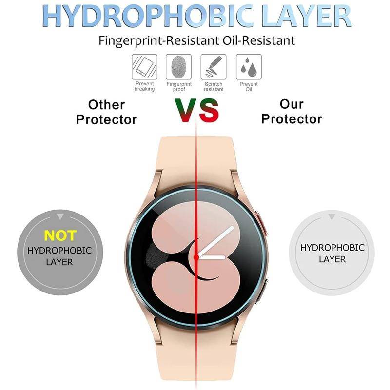 2pcs Pelindung Layar Tempered Glass HD Bening Untuk Samsung Galaxy Watch 4 40mm 44mm Watch4 Classic 42mm 46mm