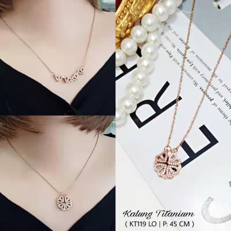 Kalung Titanium Mata Full Perhiasan Fashion L