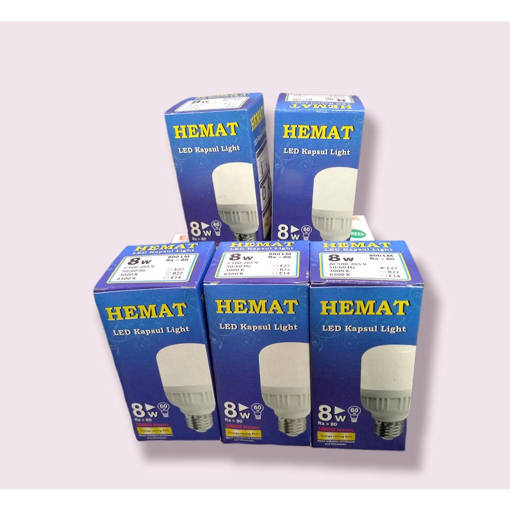 LAMPU HEMAT LAMPU LED KAPSUL LIGHT 8W LAMPU HEMAT ENERGI