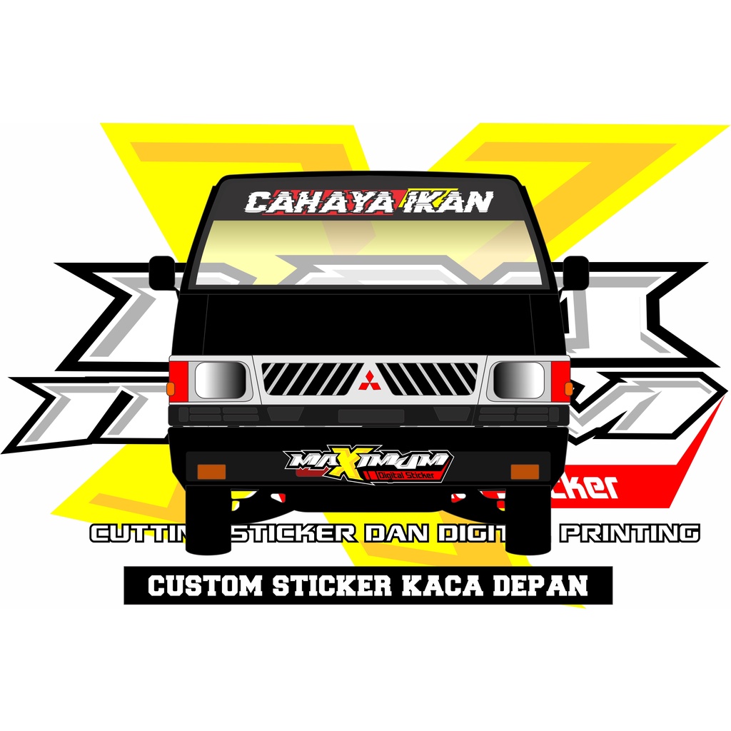 Sticker Cutting Kaca Depan Mobil Pick up - 2022