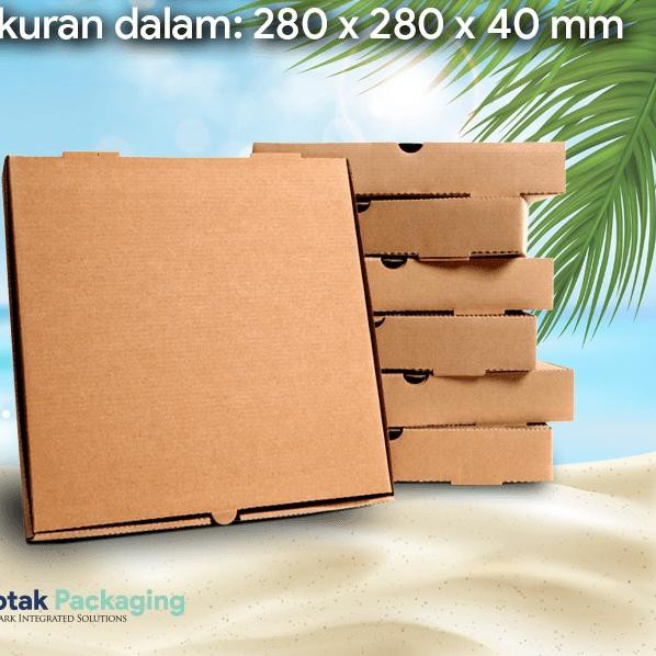 

Ⓜvnb❁*NIEA*✺ Kardus Kotak Pizza 28 x 28 x 4 cm Kraft Cokelat Karton Kemasan Box Pizza ✺ *yy*^