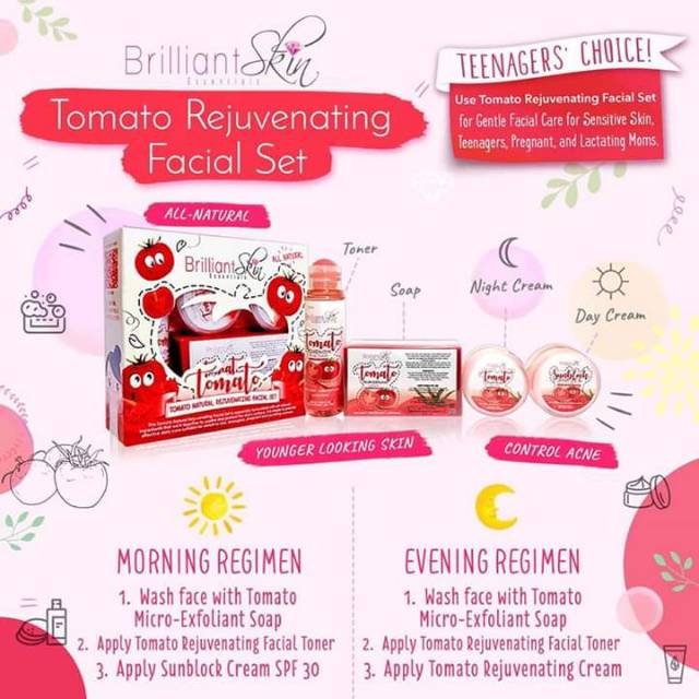 set tomato skincare