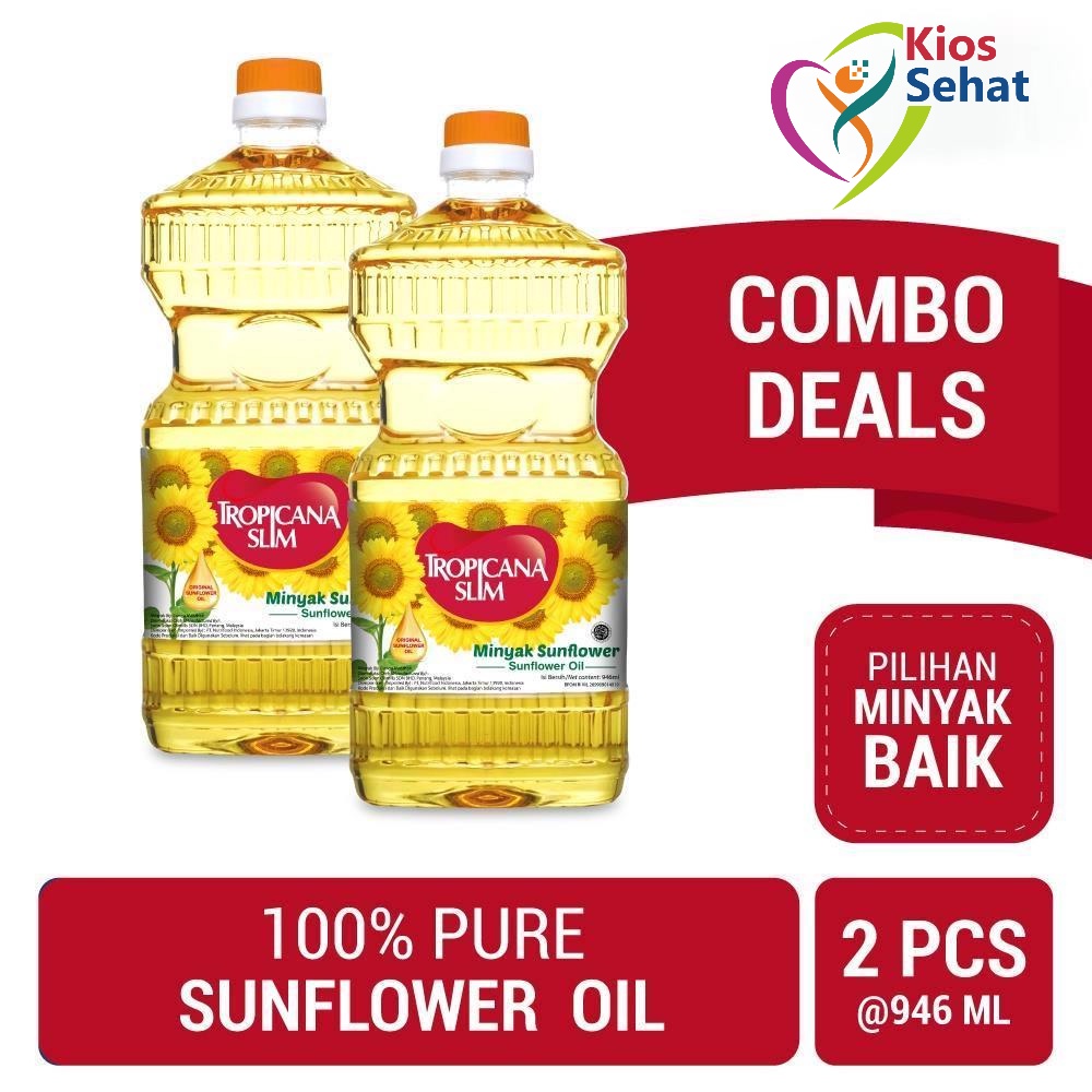 

Tropicana Slim - Minyak Sunflower (946 ml) - Minyak Baik 100% Pure Sunflower Oil [Twin Pack]