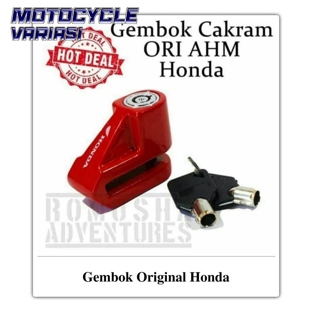 kunci gembok cakram pengaman motor original honda