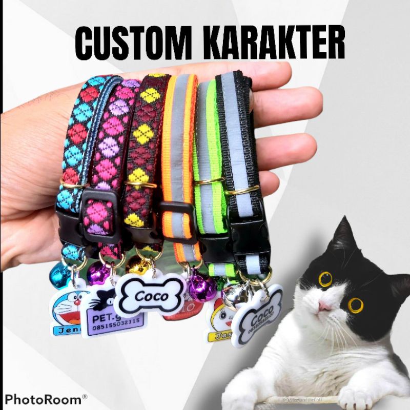 Kalung Kucing Nama Custom KARAKTER