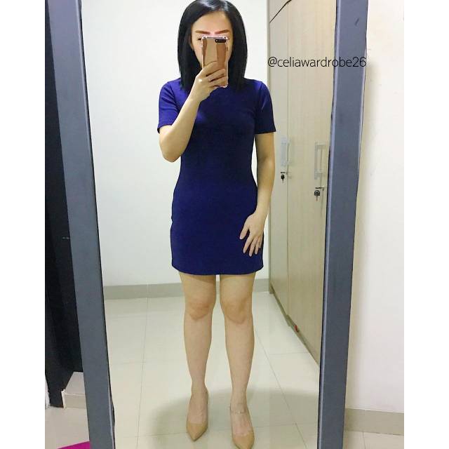 TP - 038 BAJU IMPORT BRANDED MINI DRESS KNIT BODYCON JANET MERK GI-ANTS SHOP PREMIUM QUALITY