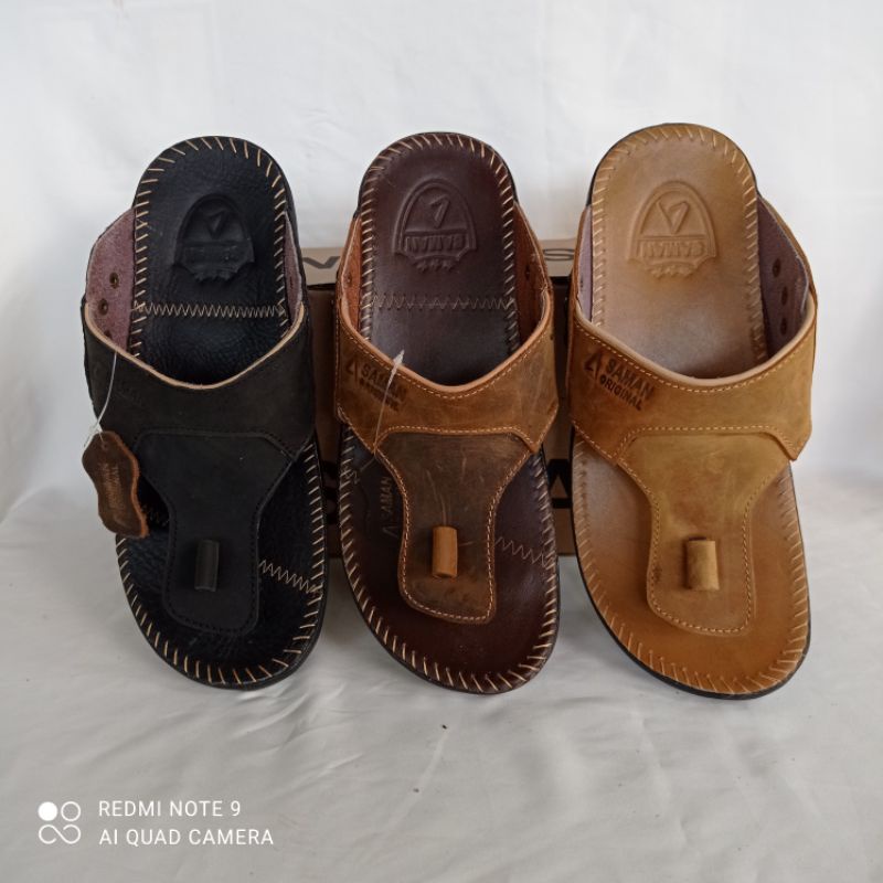 SAMAN Sandal Kulit Pria Original