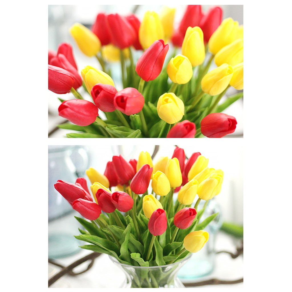 Bunga Artifisial / Bunga Simulasi - Tulip PU Spray P32