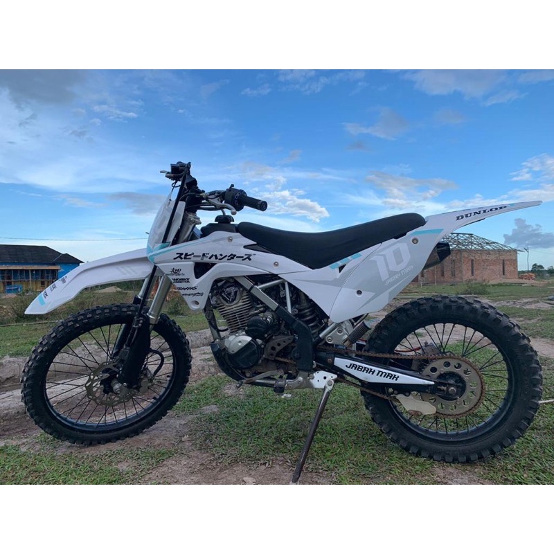 Decal sticker klx  gordon putih biru supermoto full body