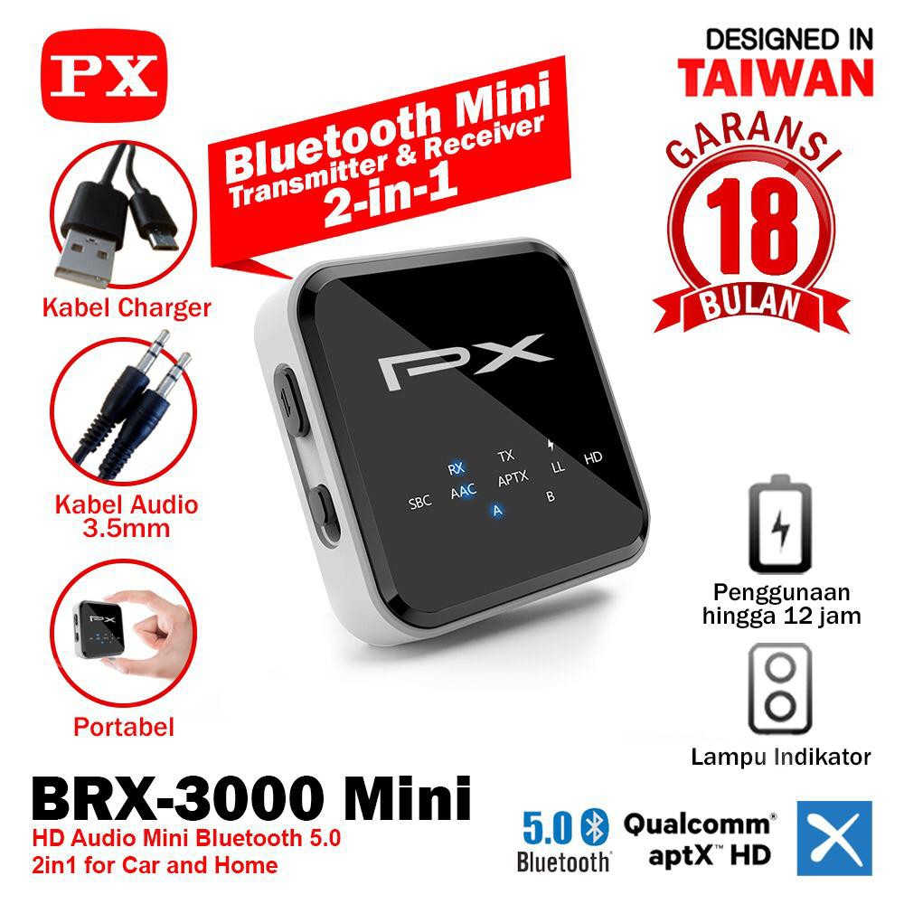 Bluetooth Receiver Transmitter 5.0 Car Home Audio PX BRX-3000 Mini