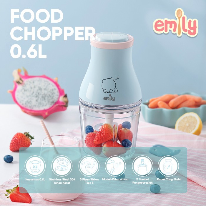 Makassar ! Food Chopper EMILY 0.6 L - MPASI Bayi