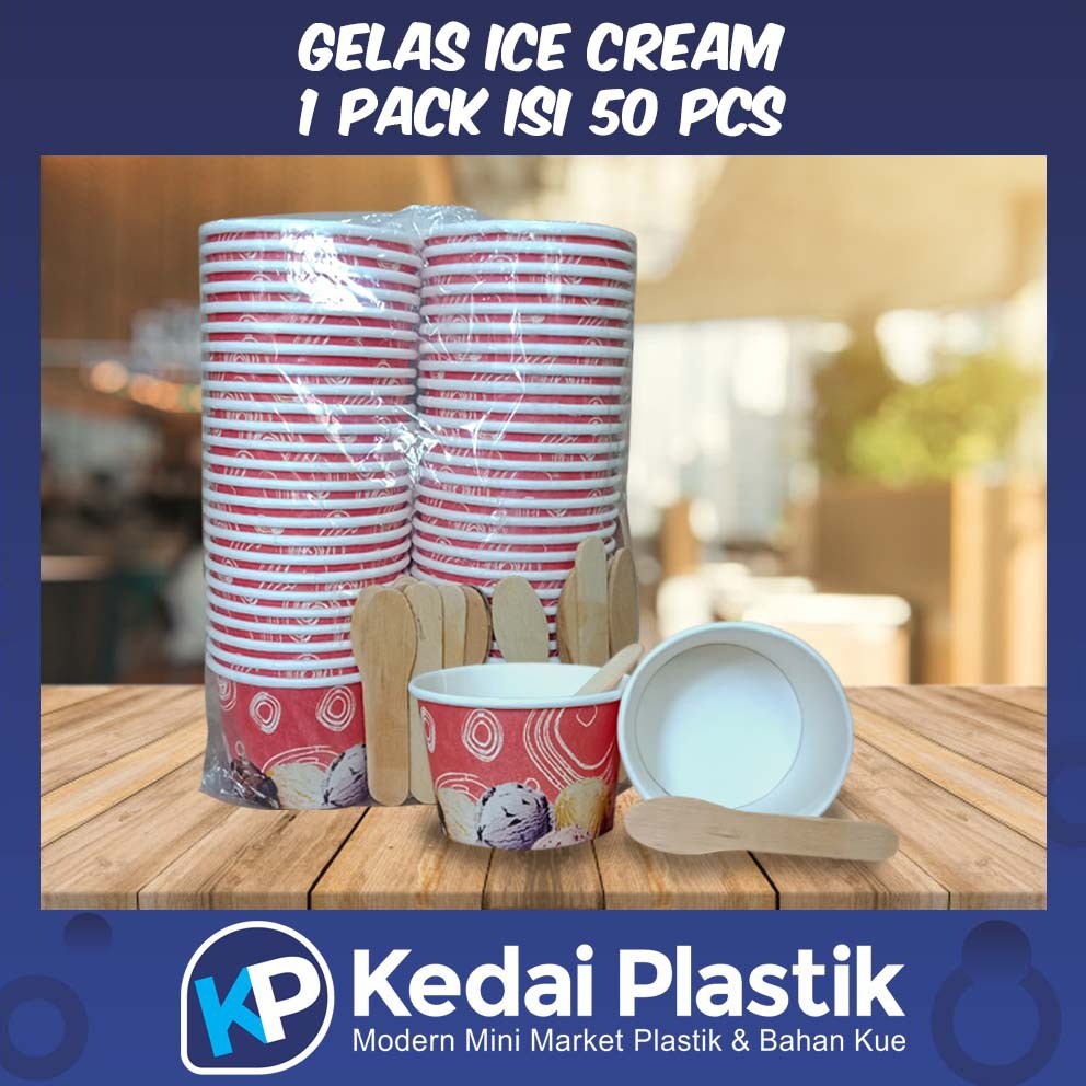 Paper Cup 50ml / Paper Cup Ice Cream / cup es krim 50ml Tanpa Tutup