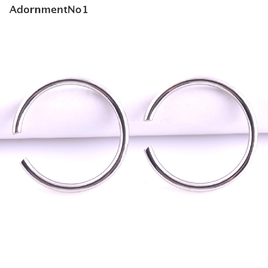 (AdornmentNo1) 9pcs / Set Cincin Tindik Hidung / Bibir / Tubuh Model Terbuka Bahan Stainless Steel Untuk Pria / Wanita