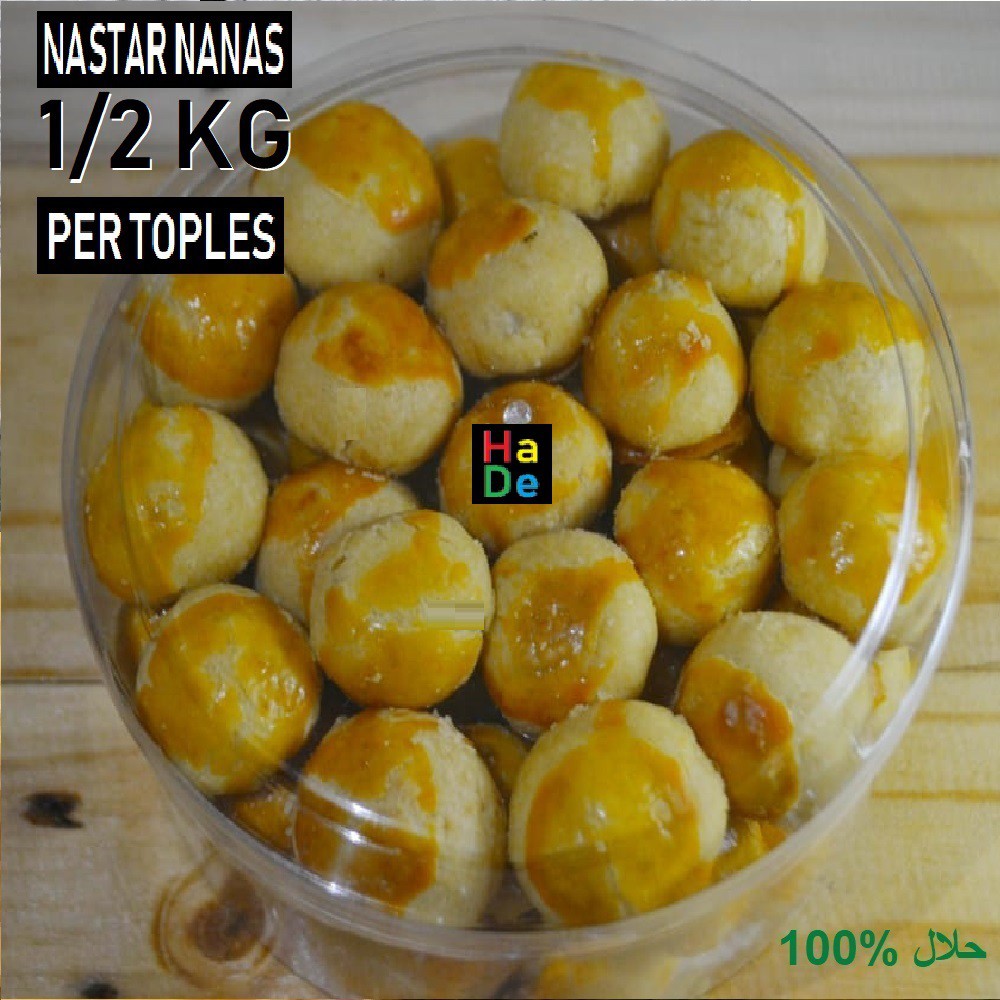 

Kue Kering | Nastar Selai Nanas isi 500 gr / 250 gram (1/4 & 1/2 Kg Per Toples Kiloan) Paket Kiloan Aneka Cemilan Jadul Tradisional Parcel Lebaran Murah, Enak, Lembut , Premium - Homa Made HADE