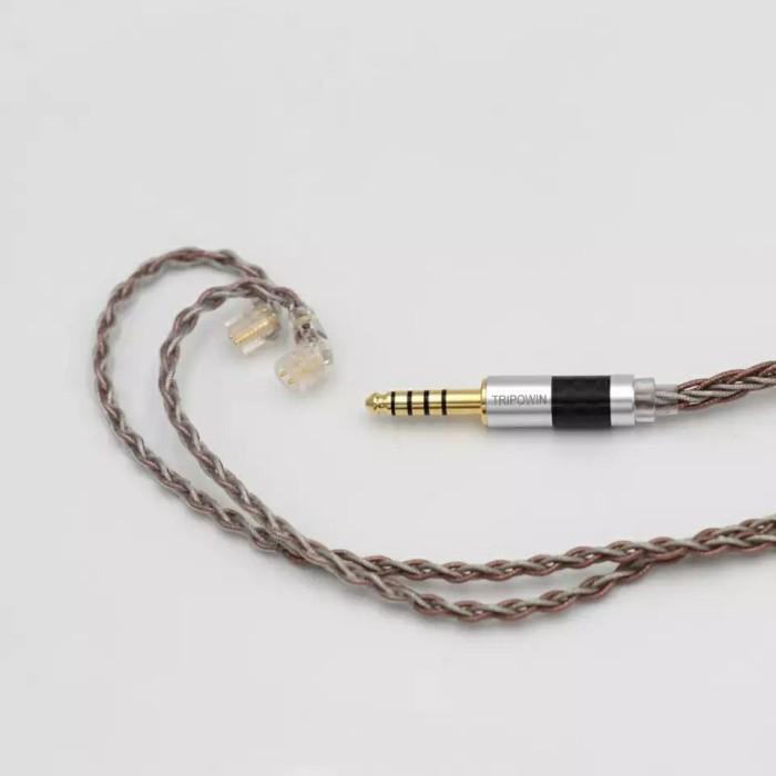 Tripowin C8 Upgrade Cable Mic 8 Core Silver Copper Foil Braided Kabel