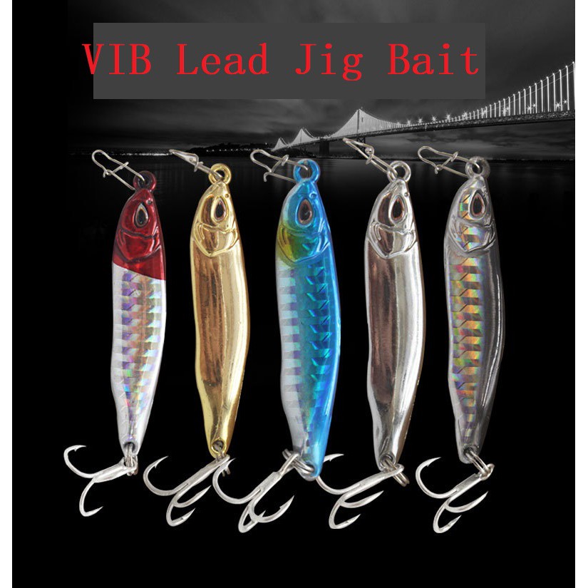 SYFishing 1Pcs New Laser Jig Umpan Pancing 7g/10g/15g/20g Jigging Bait Timbal Logam Jig Lambat Jigging/Trolling Sendok Logam Fishing Lure