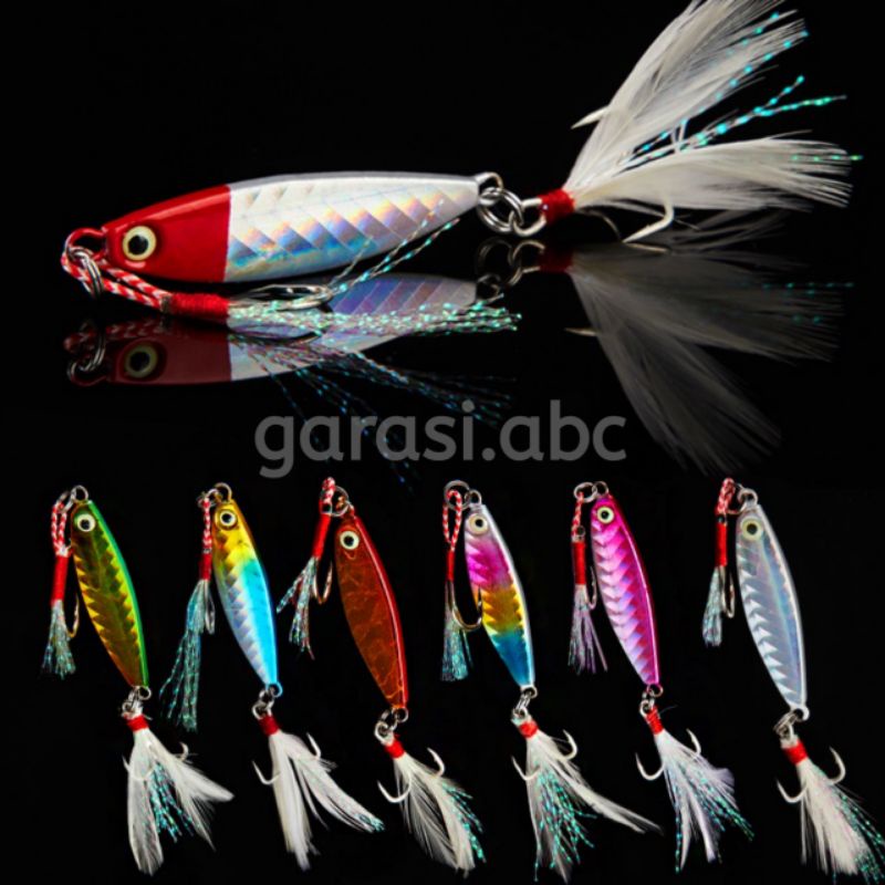 Metal Jig Fishing Assist Hook Sinking Umpan Pancing Spoon Lure Micro Casting Trebel Ikan Tenggelam UL Ultra Light Jigging Relix Nusantara Mino Palsu Kail Artifisial Artificial Tiruan Kakap GT Baronang Tuna Bandeng Barakuda Kakap Kue