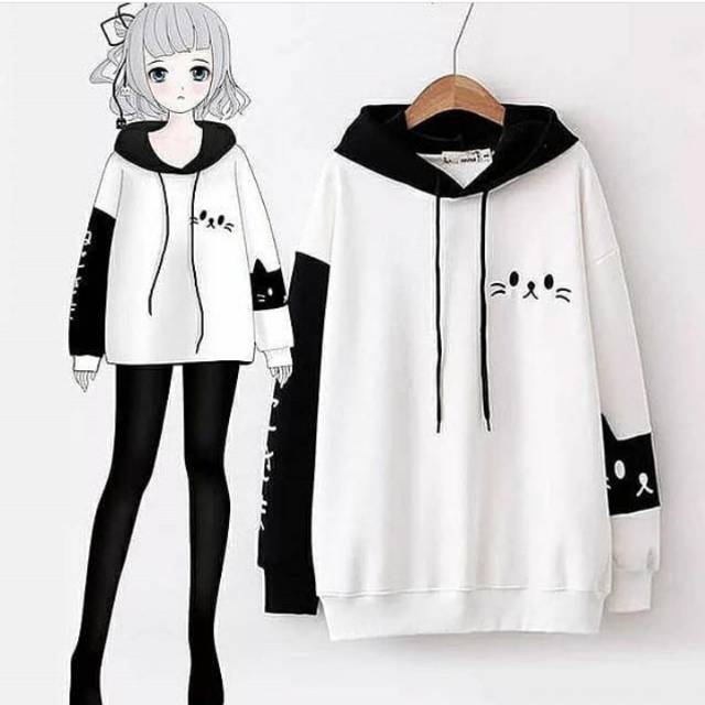 Jaket Jepang/Anime - Cat Face Hoodie