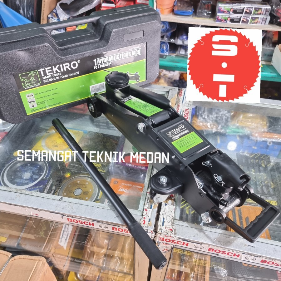 DONGKRAK BUAYA PUTAR MOBIL HYDRAULIC FLOOR HITAM 2 TON 2T 2 T TEKIRO