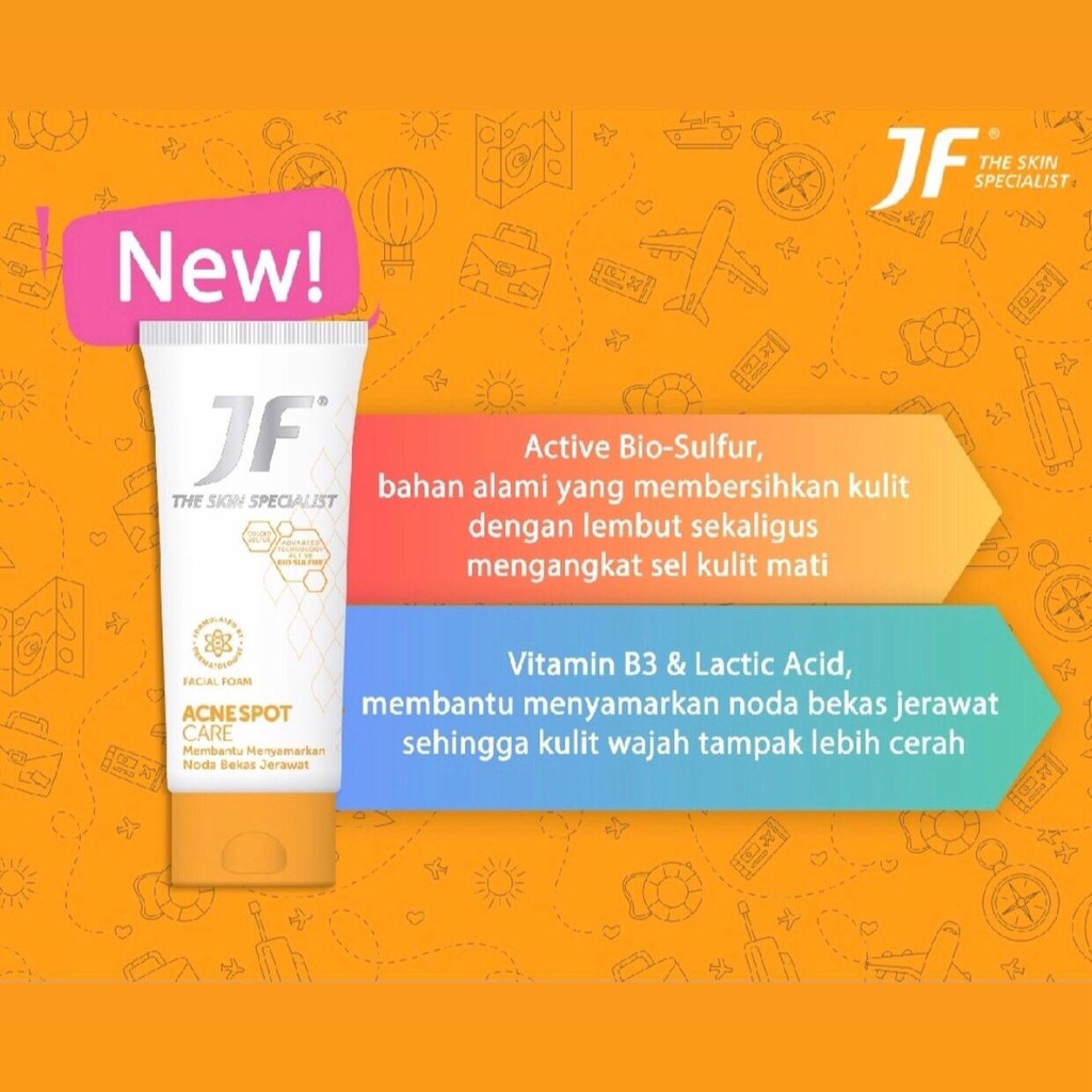 JF Sulfur Facial Foam 70 gr | Anti Acne Protect Spot Care