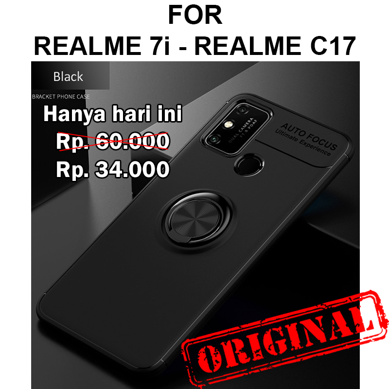 AUTO FOCUS IRING case Realme 7i - Realme C17 softcase casing back cover ring tpu silikon