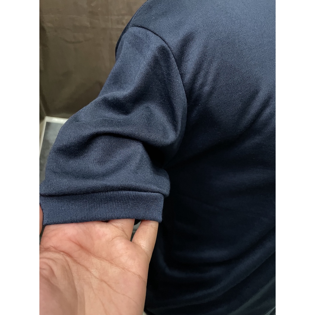 Kaos Kerah Tinggi Biru | Kaos Oblong Polos | Kaos Dalaman | Kaos Polos Dalaman