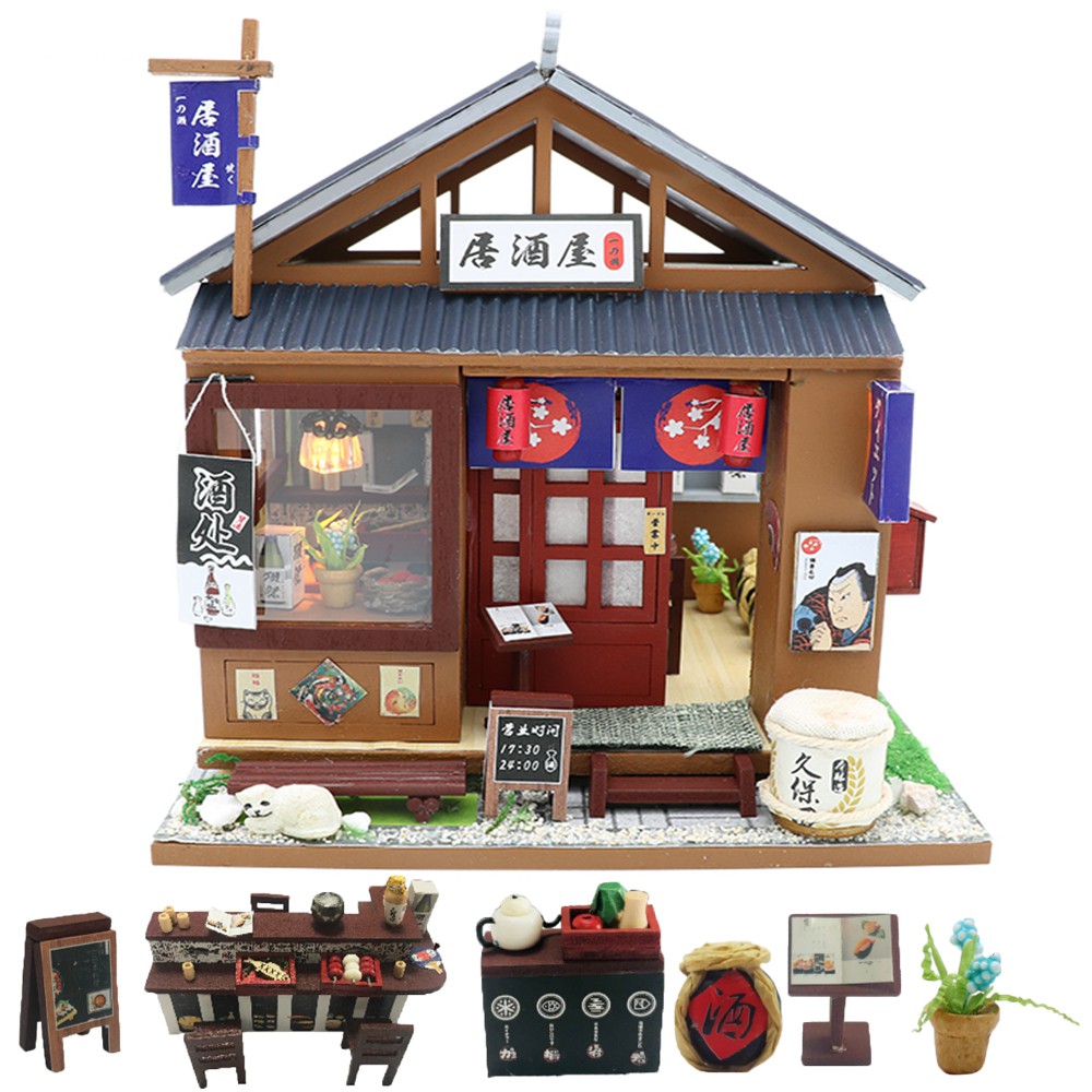 Cutebee Diy Dollhouse Miniatur Rumah Rumahan Furnitur 