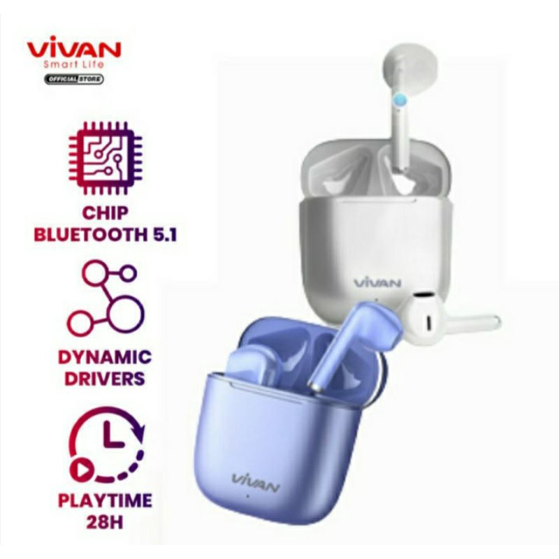 Headset Handsfree Earphone Bluetooth Wireless Vivan T220 Original