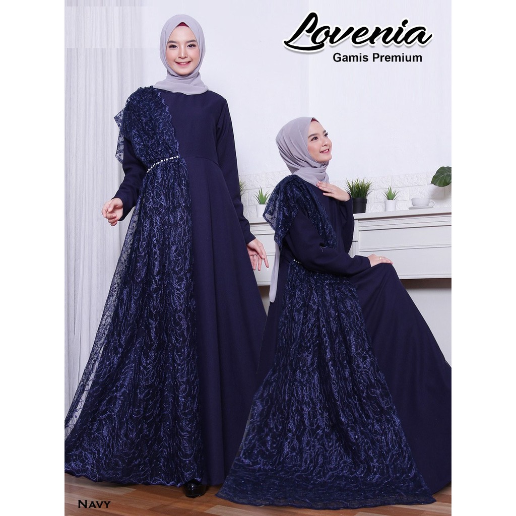 BAJU GAMIS SYARI WANITA PESTA MEWAH LOVENIA GAMIS WISUDA MUSLIMAH KEBAYA WISUDA JUMBO TERBARU MURAH