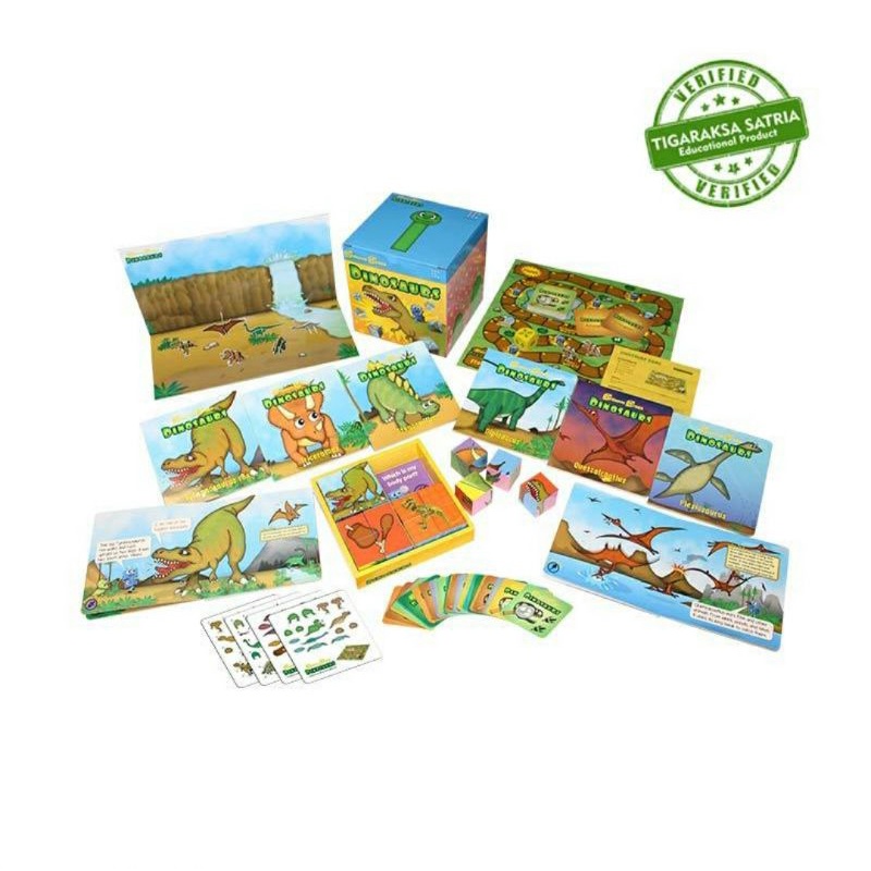 BUKU DINO  BUKU AKTIVITAS ANAK, ETL Learning Cube Dinosaurus Activity Book, TIGARAKSA, KADO ULTAH