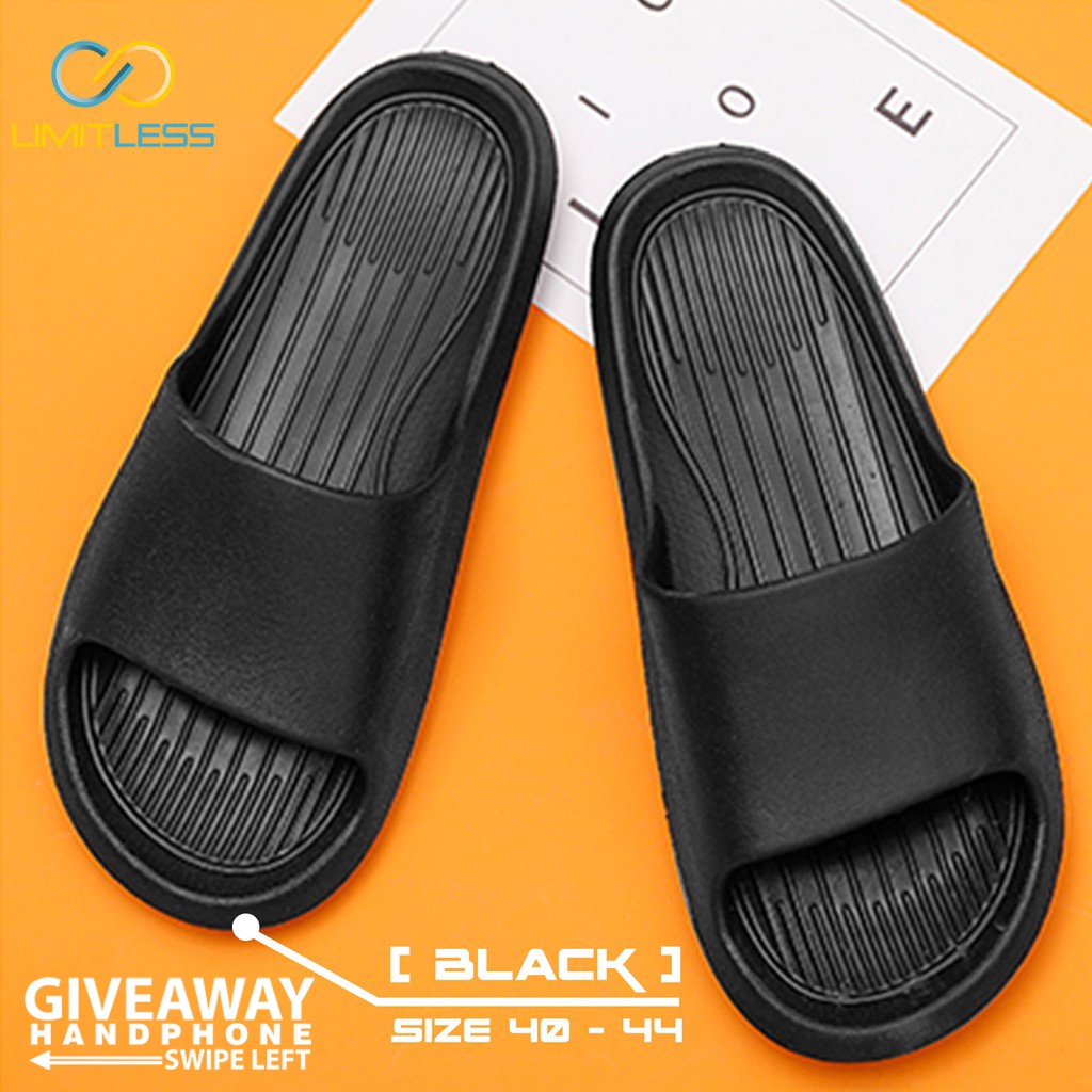 Sendal Pria Selop Slip On Limitless Sandal Slop Karet Cowok Sandal Pria Karet Korean Style EVA Empuk Ringan