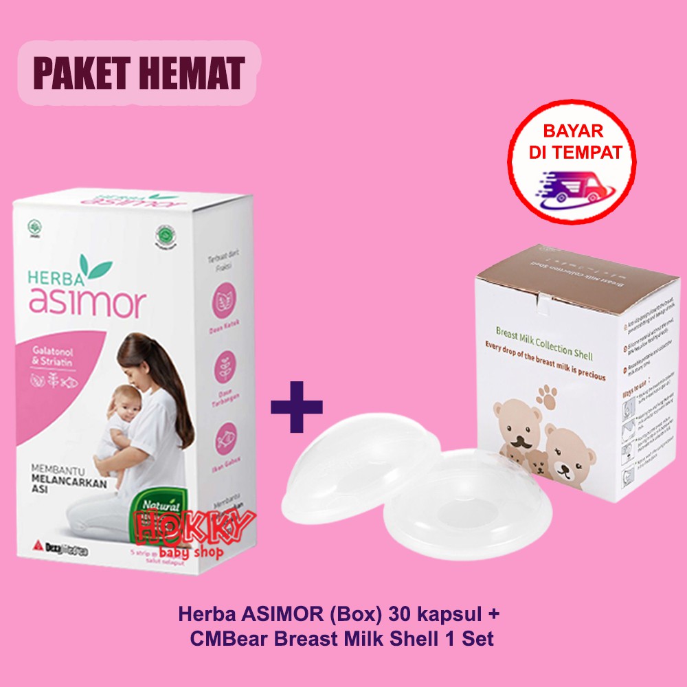 Paket Hemat Pelancar ASI Booster 1 Box HERBA ASIMOR + 1 Box Cmbear Penampung Asi