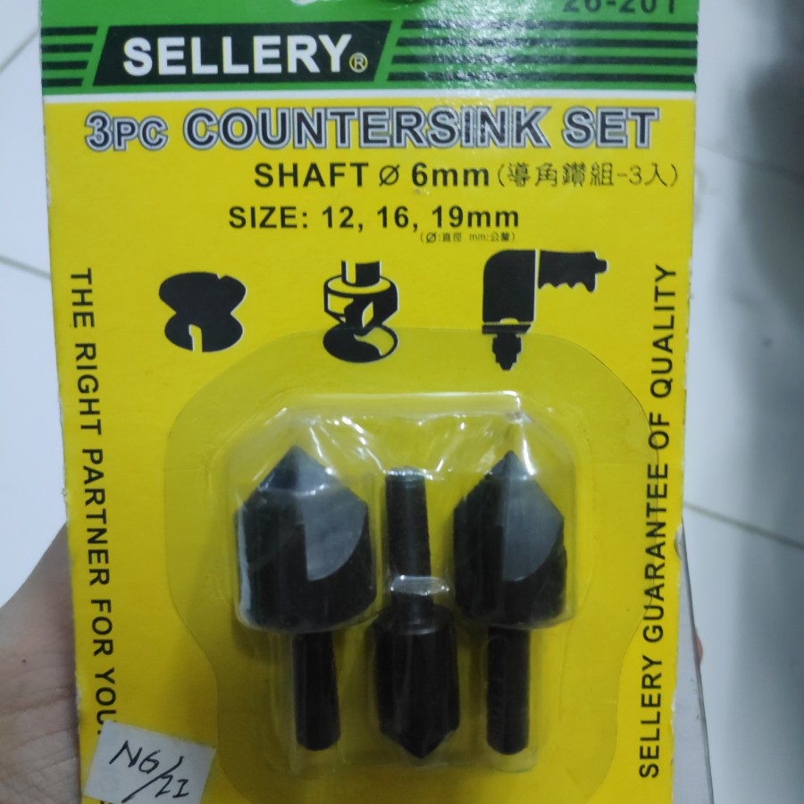 Countersink bit set 6mm Sellery