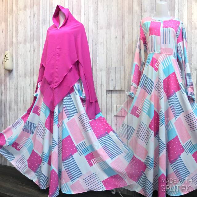 Gamis syari bahan wolfis