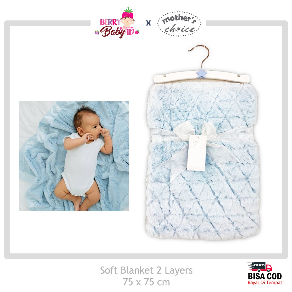 Mother's Choice Selimut Bayi Premium 2 Lapis Baby Soft Sherpa Blanket MCH010 Berry Mart