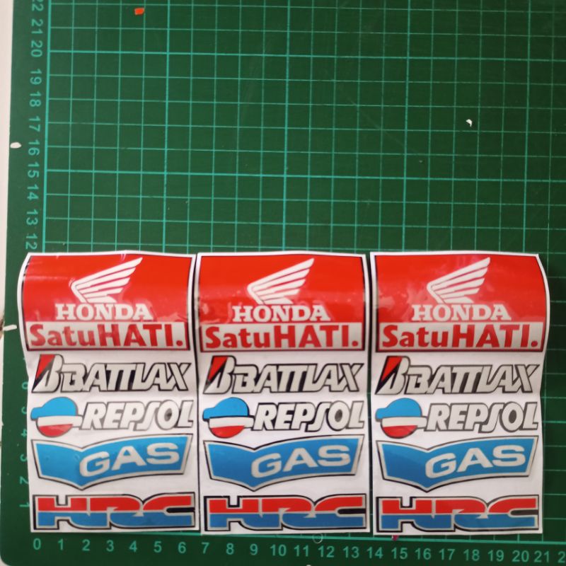 Sticker Cutting 1 Set Satu Hati Honda,Repsol