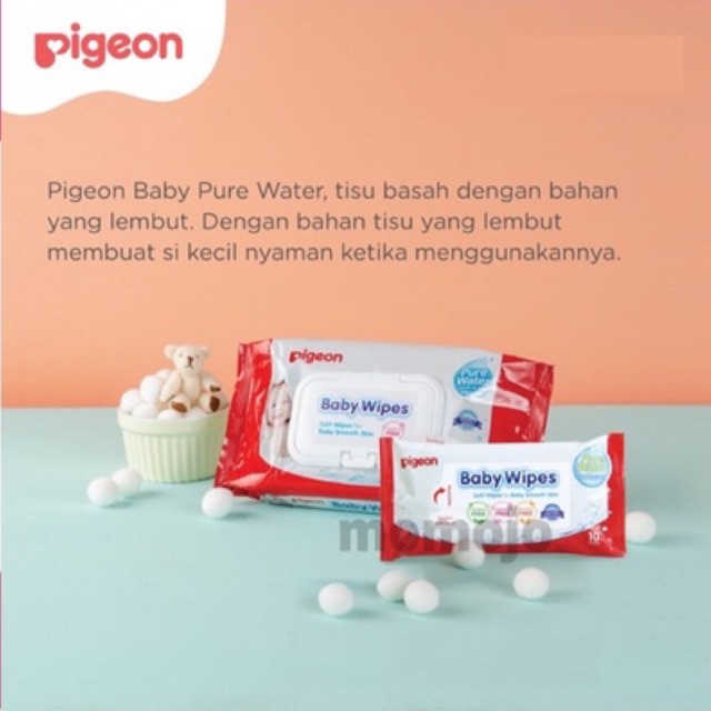 PIGEON Baby Wipes Pure Water | Tisu Basah Bayi