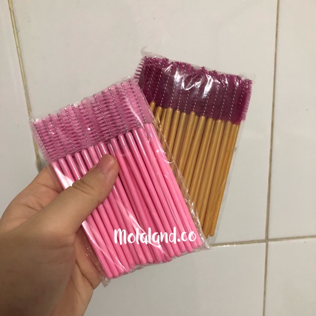 100PC SISIR BULUMATA SPOOLIE MASCARA WANDS EYELASH EXTENSION SAMBUNG BULUMATA KOREA